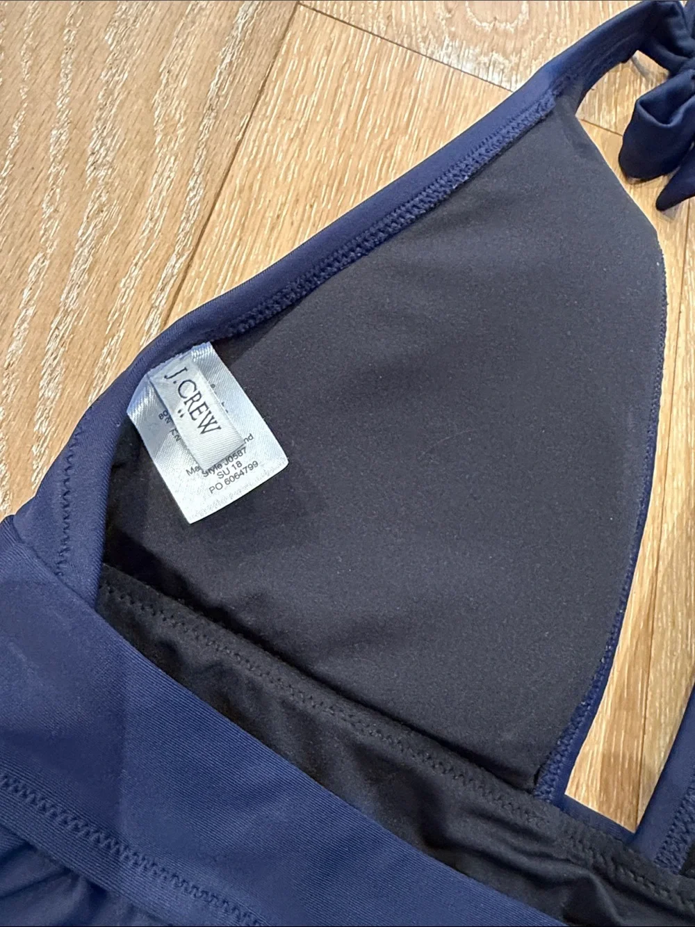 J. Crew Peplum Halter Tankini Swim Top Size Small